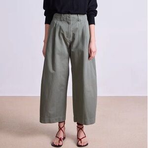 Apiece Apart Cybil Cropped Trouser in Thyme Size 6